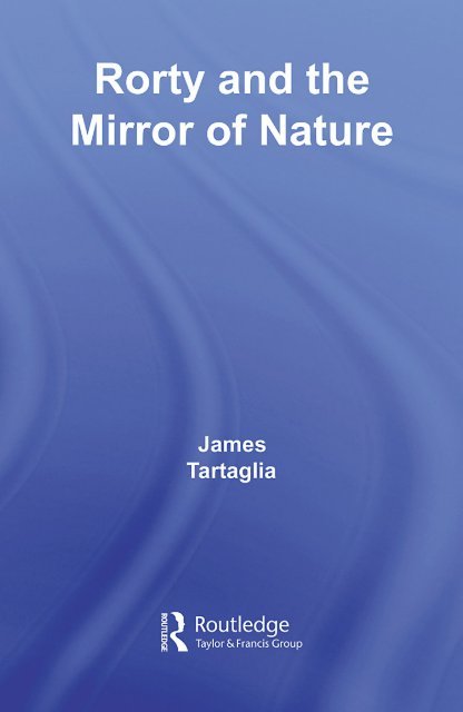 Book cover for Rorty & The Mirror of Nature